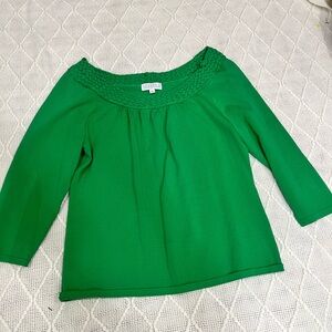 Joseph A Vibrant Green Knit Top
